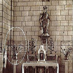 Lieu de l’apparition figuré dans l’ovale église de L'Île-Bouchard