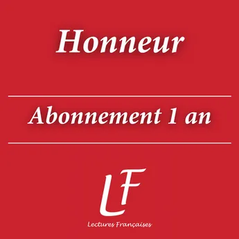Abonnement 1 an d´honneur Lectures Françaises